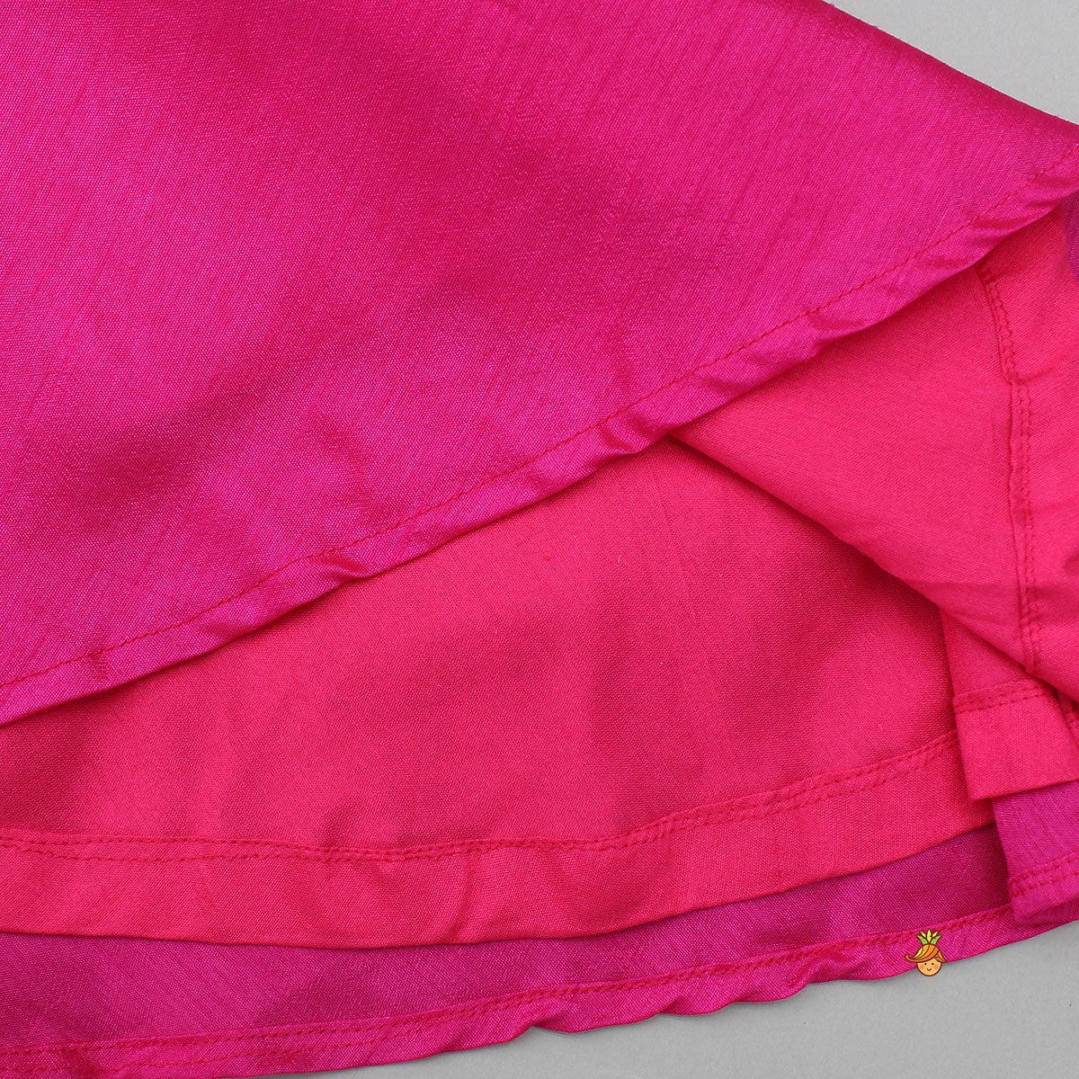 Embroidered Yoke Tassels Enhanced Pink Kurti And Dhoti