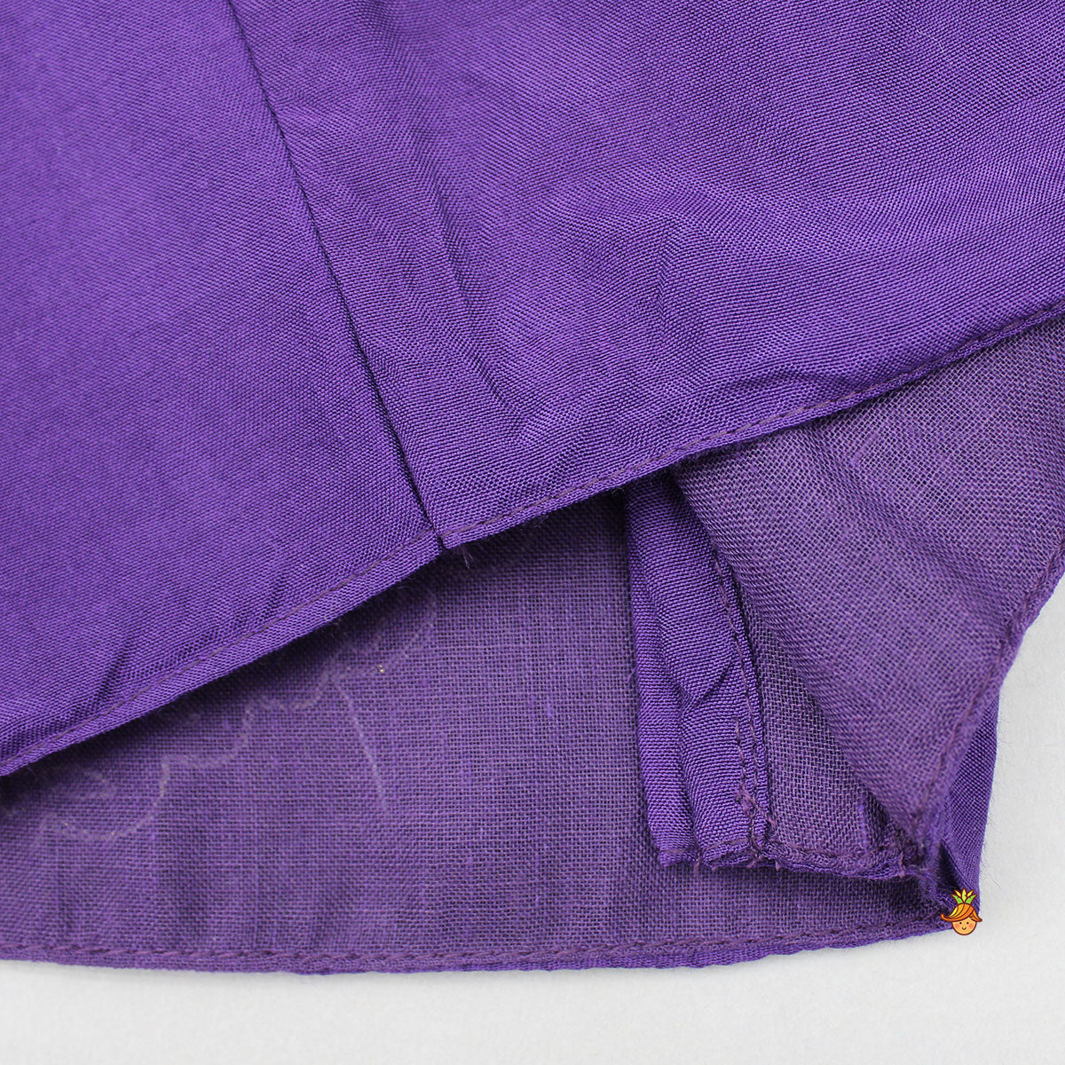 Dual Back Knot Detail Purple Top And Tassels Enhanced Lehenga