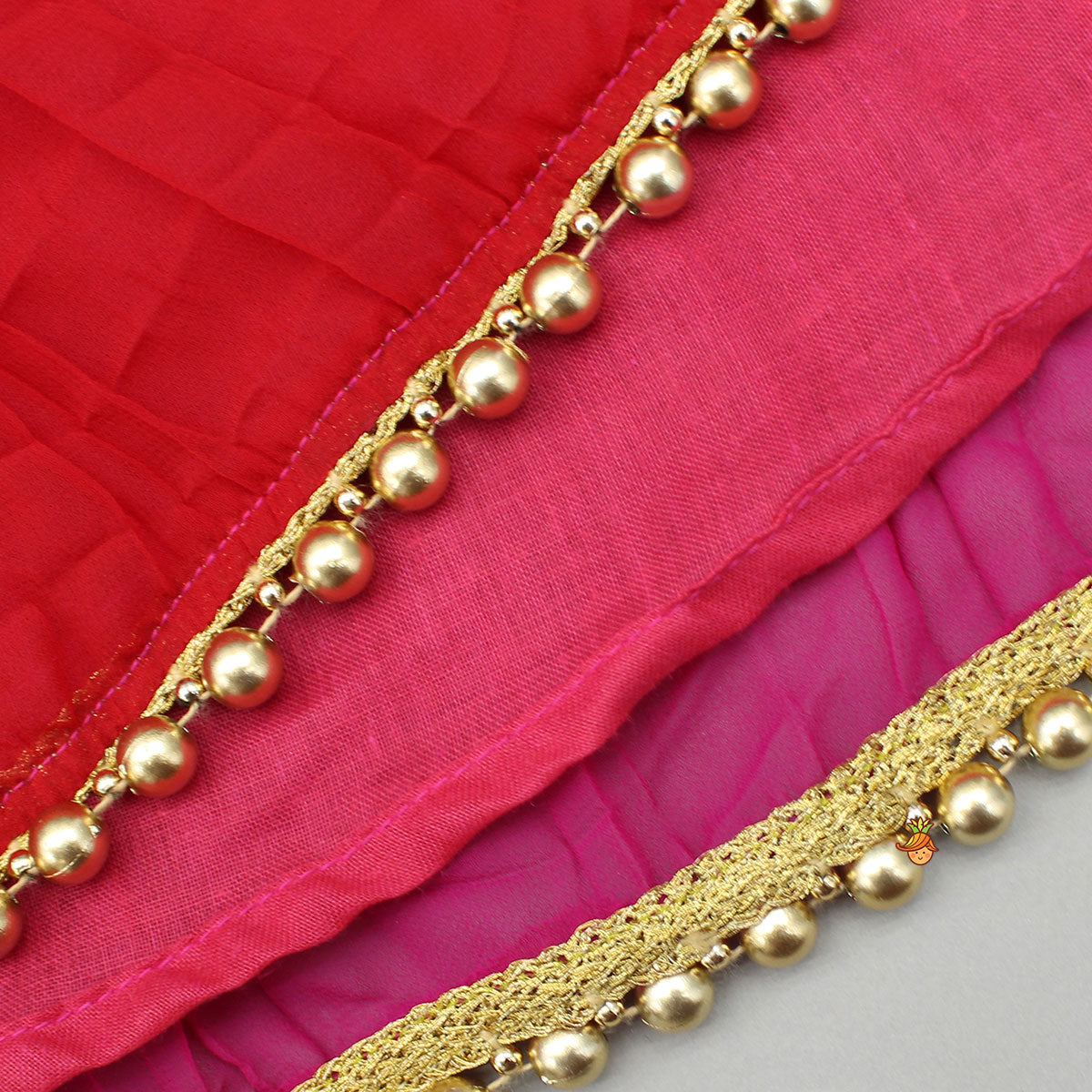 Dual Tone Embroidered Sleeves Kurti