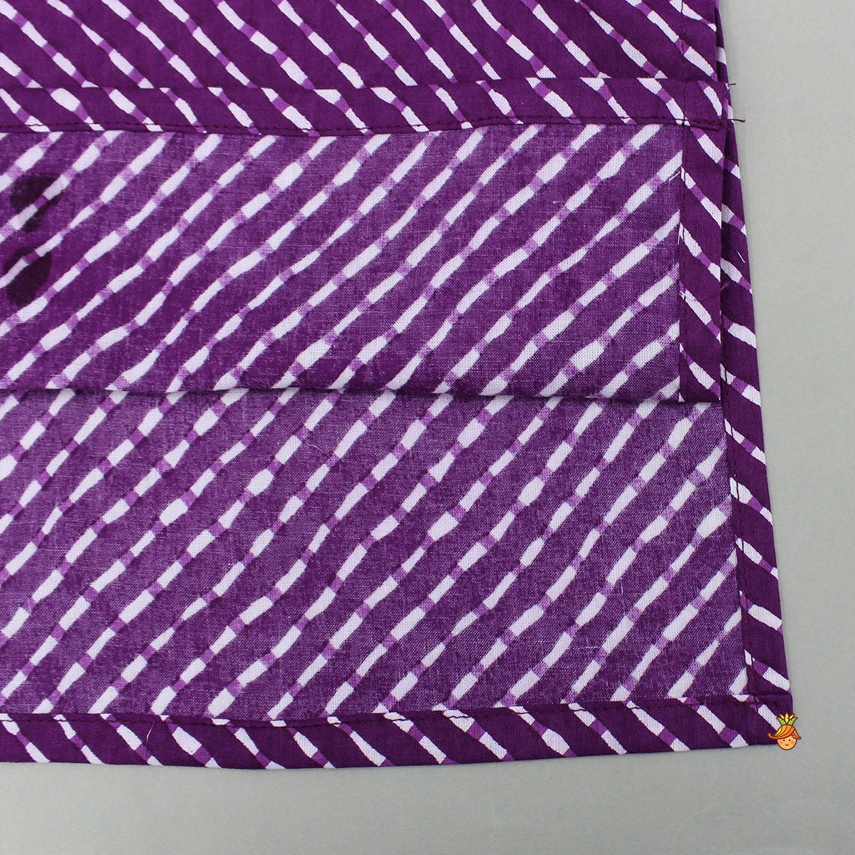 Printed Cotton Purple Kurta And Pyjama