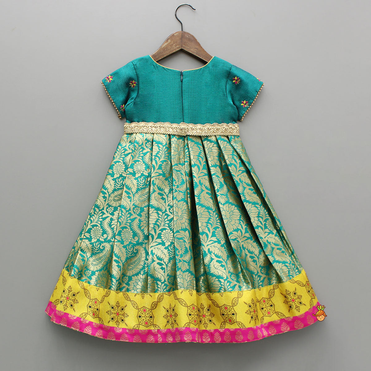 Gorgeous Brocade Anarkali And Yellow Dupatta