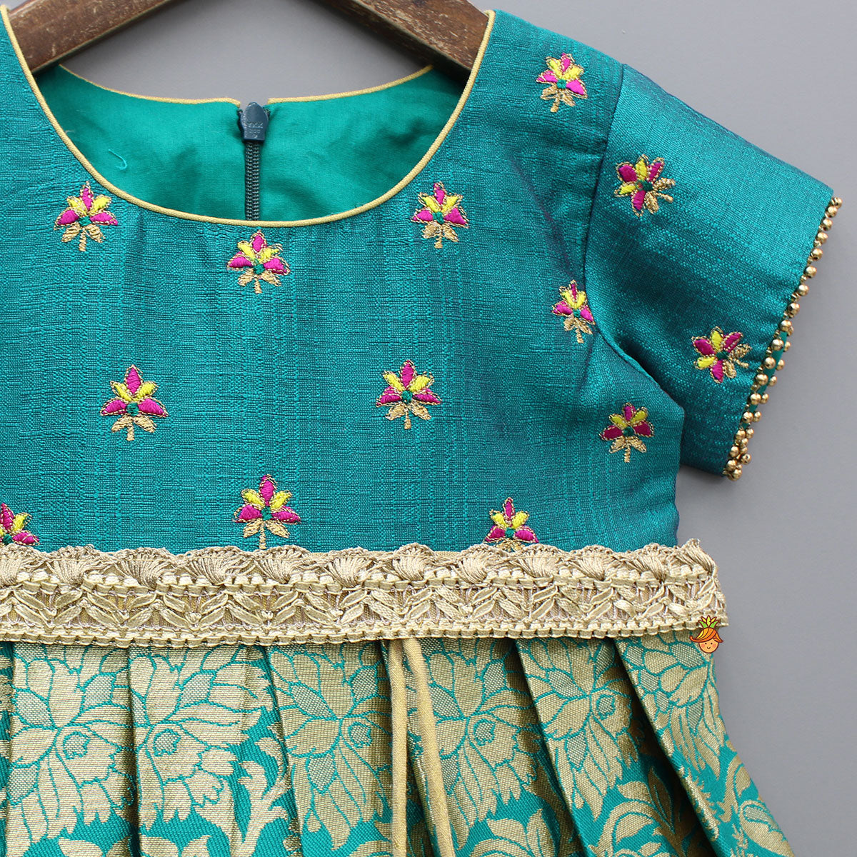 Gorgeous Brocade Anarkali And Yellow Dupatta