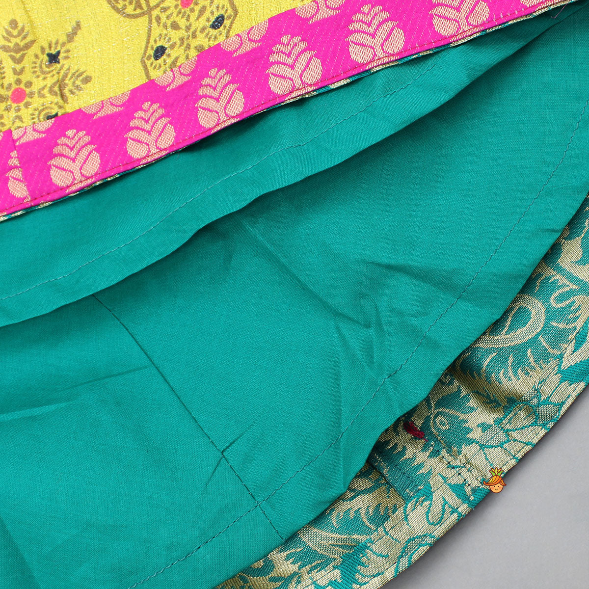 Gorgeous Brocade Anarkali And Yellow Dupatta