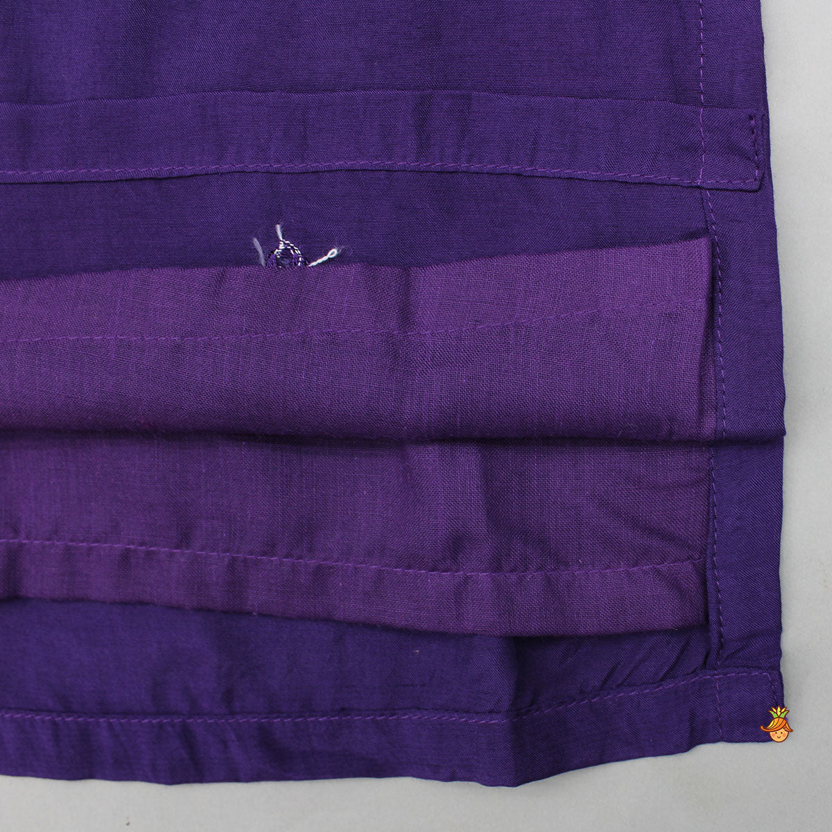 Purple Faux Mirror Work Kurta With Pyjama