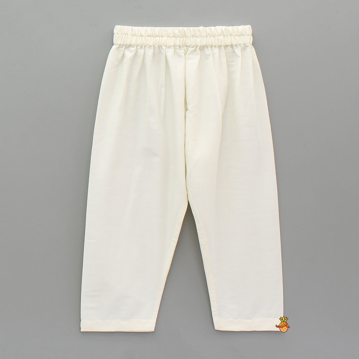 Orange Faux Mirror Work Kurta With Pyjama