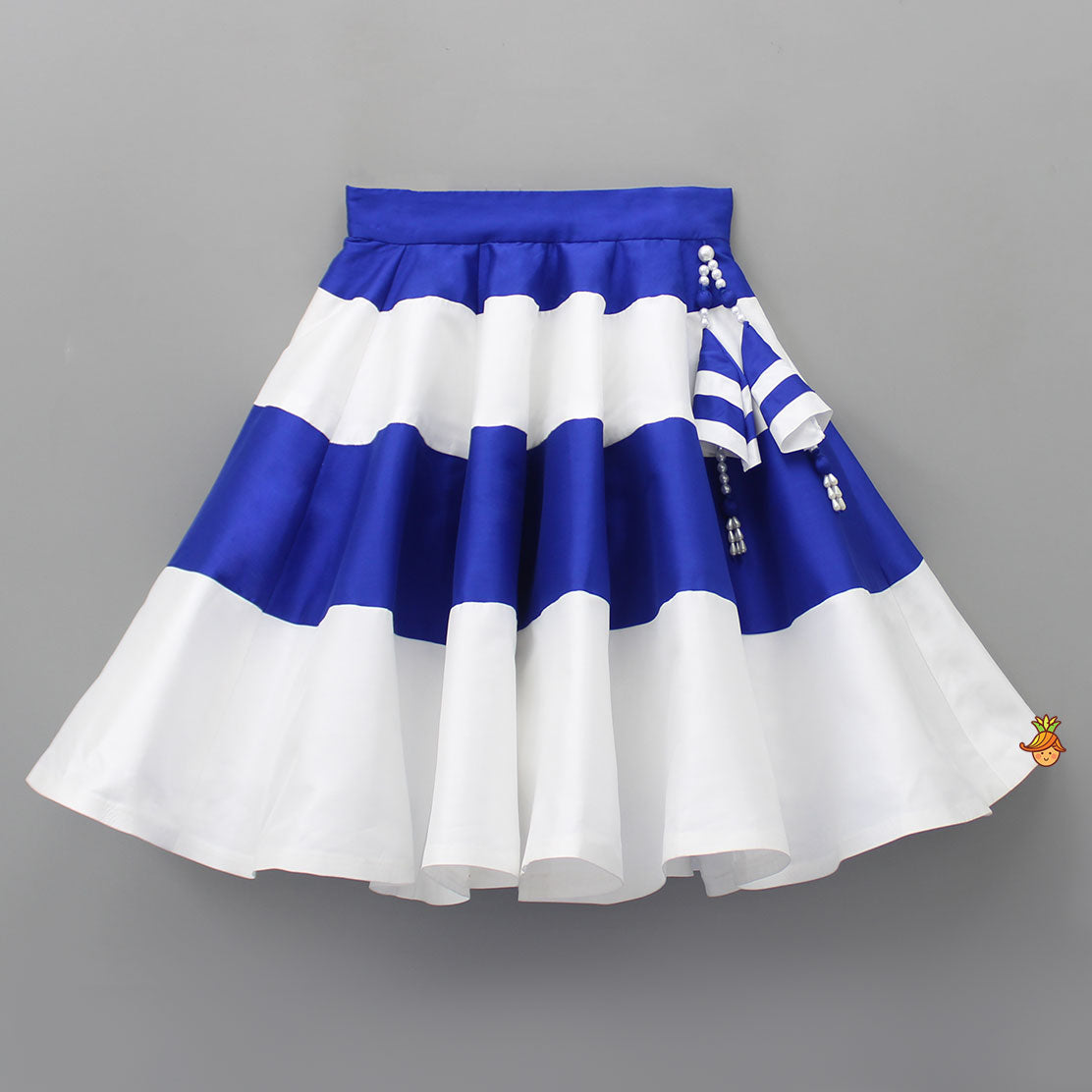 Heavy Embroidered Blue Top And Colour Block Lehenga With Stylish Dupatta