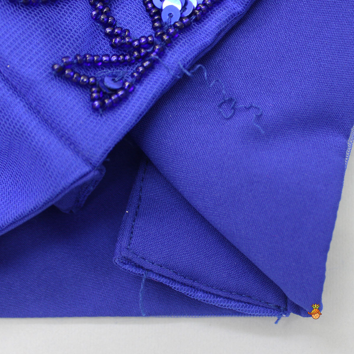 Heavy Embroidered Blue Top And Colour Block Lehenga With Stylish Dupatta