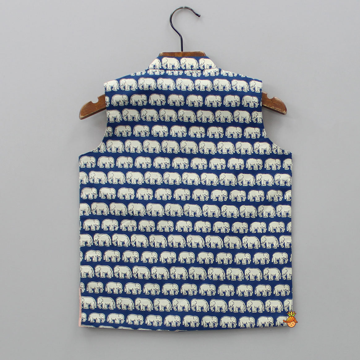 Blue Printed Ethnic Jacket