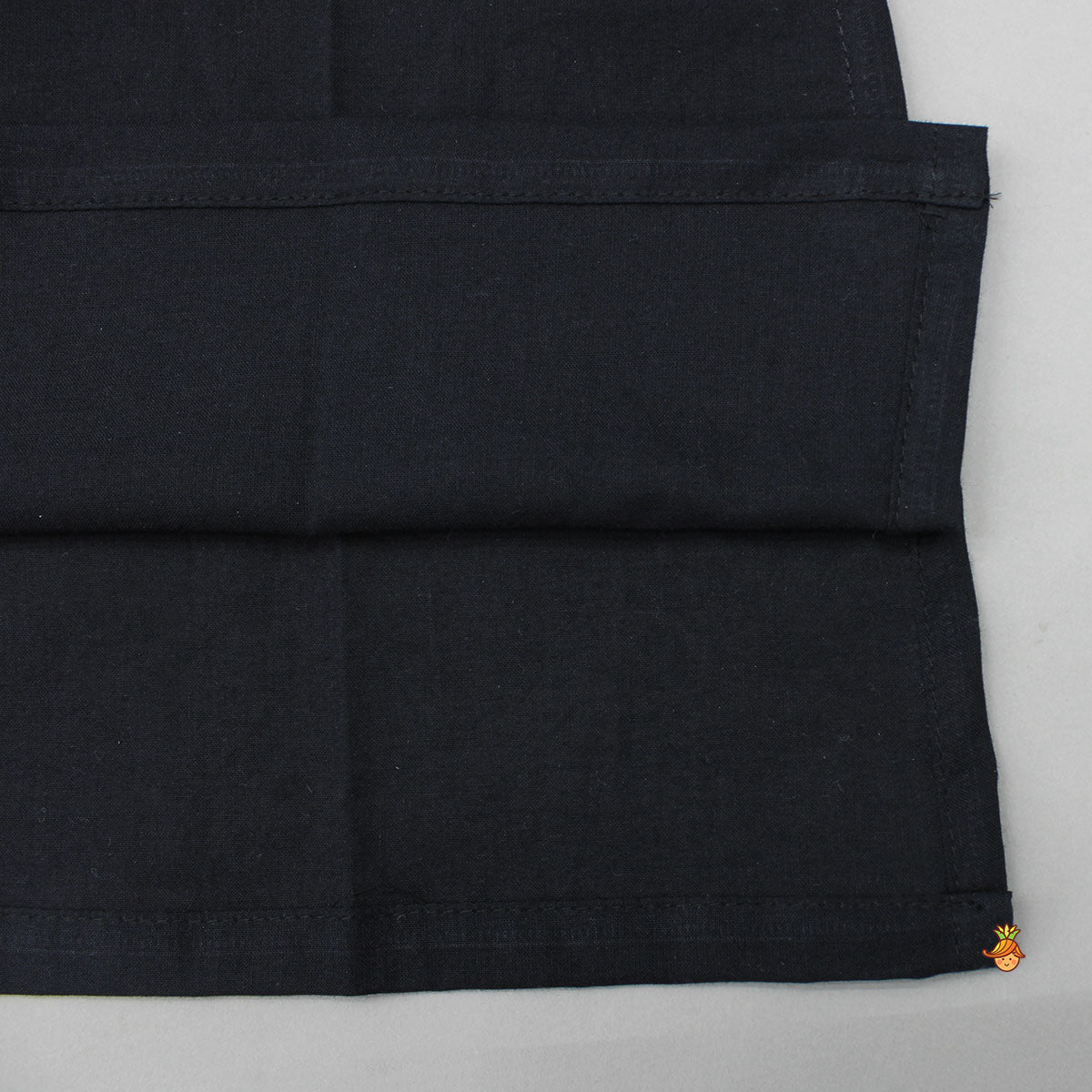 Printed Yoke Black Kurta And Pyjama