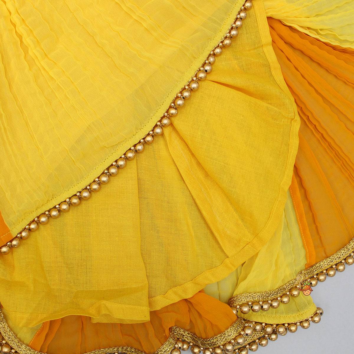 Dual Tone Embroidered Sleeves High Low Kurti