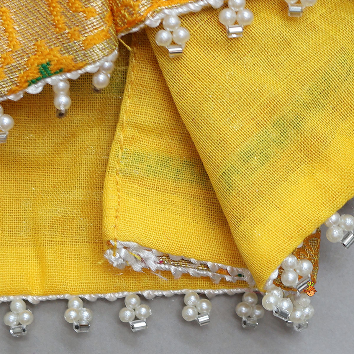 Front Open Brocade Top And Lehenga