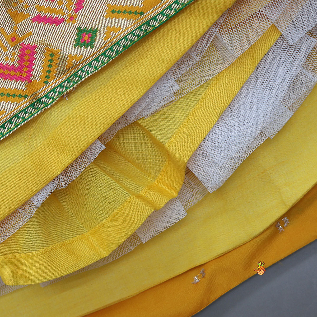 Front Open Brocade Top And Lehenga