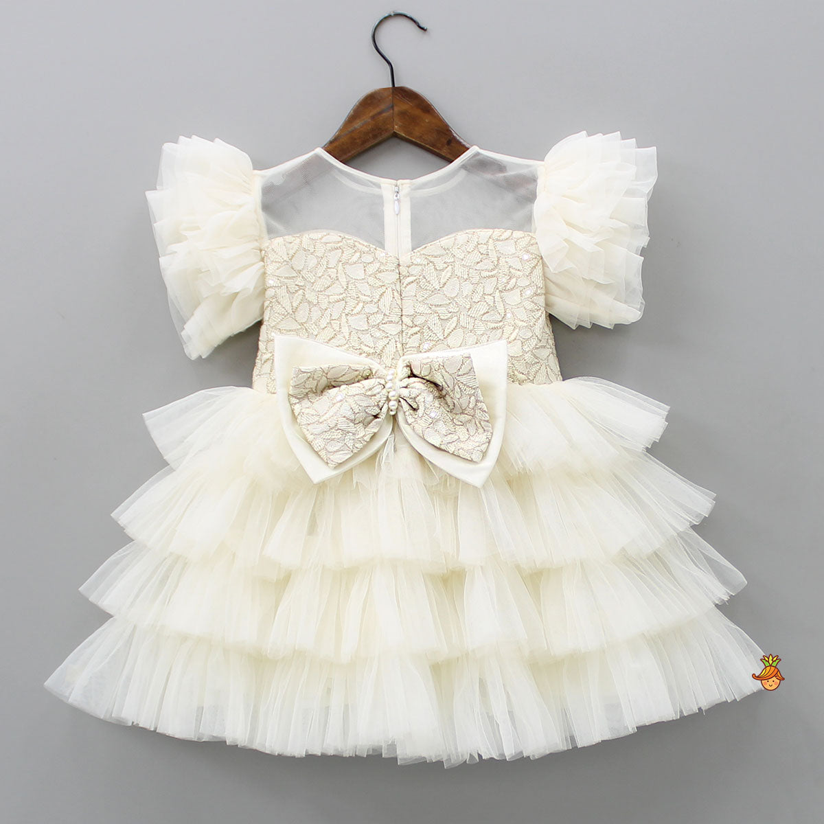 Multi Layered Off White Dress