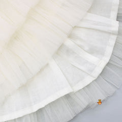 Pre Order: Multi Layered Off White Dress