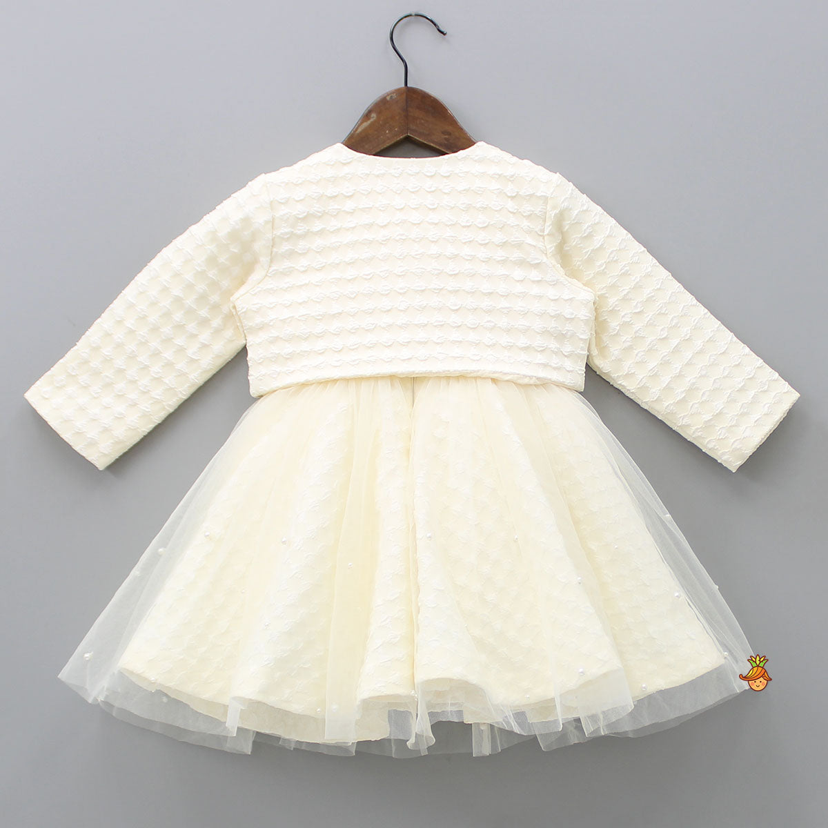 Beautiful Cream Bowie Dress With Jacket And Matching Head Band With Booties