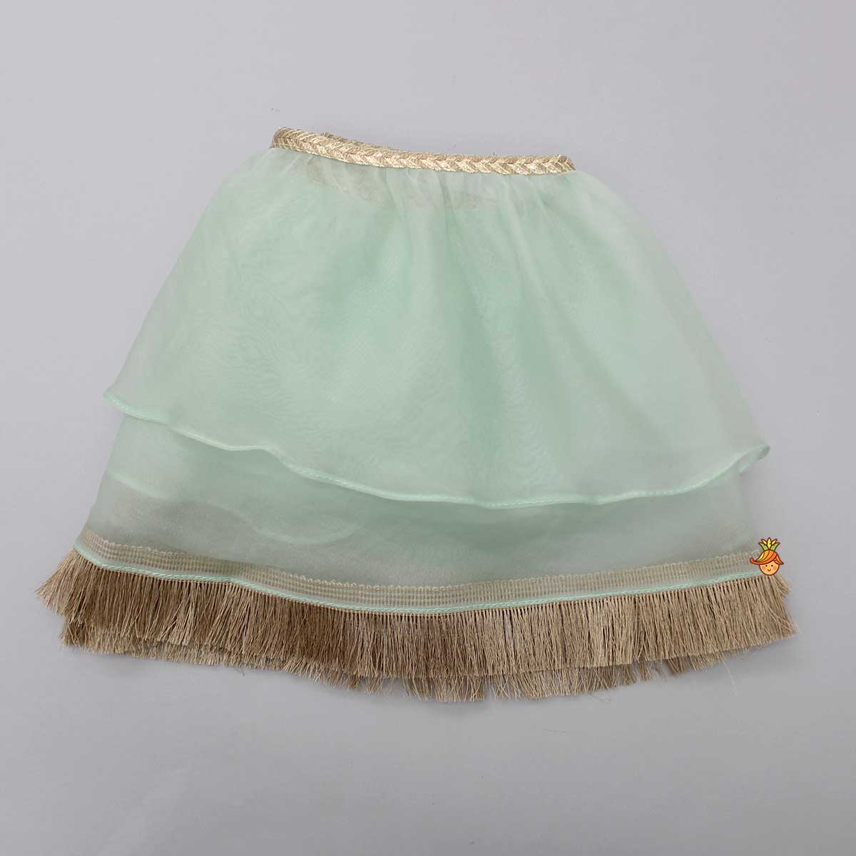 Round Layered Green Dupatta