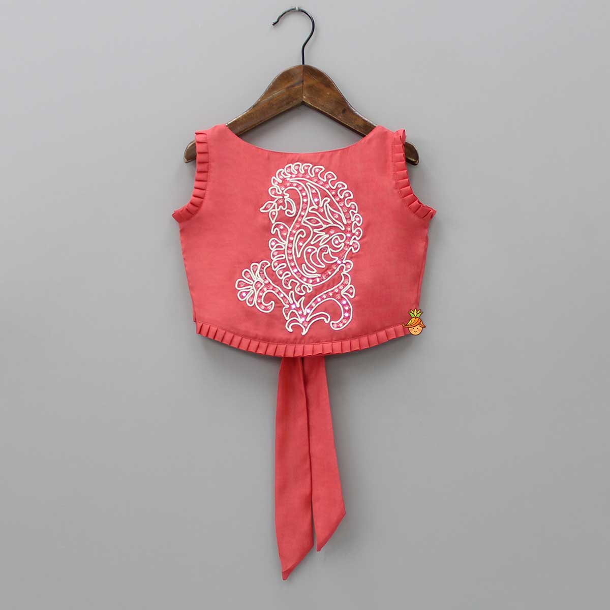 Dori Embroidered Top And Fringe Tassel Enhanced Lehenga