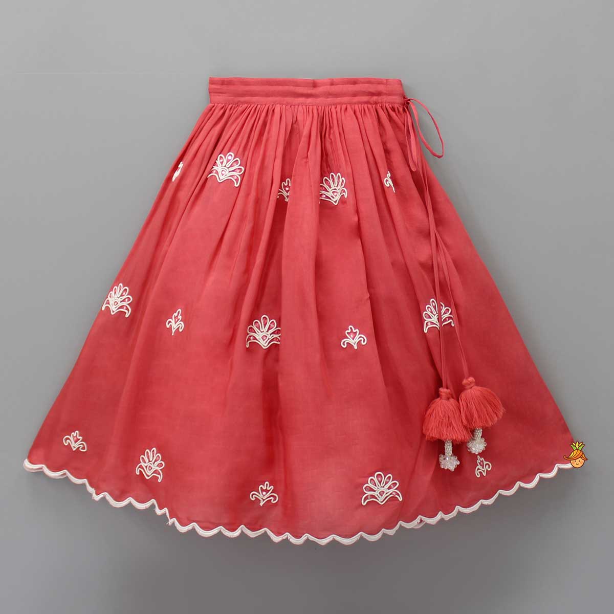 Dori Embroidered Top And Fringe Tassel Enhanced Lehenga