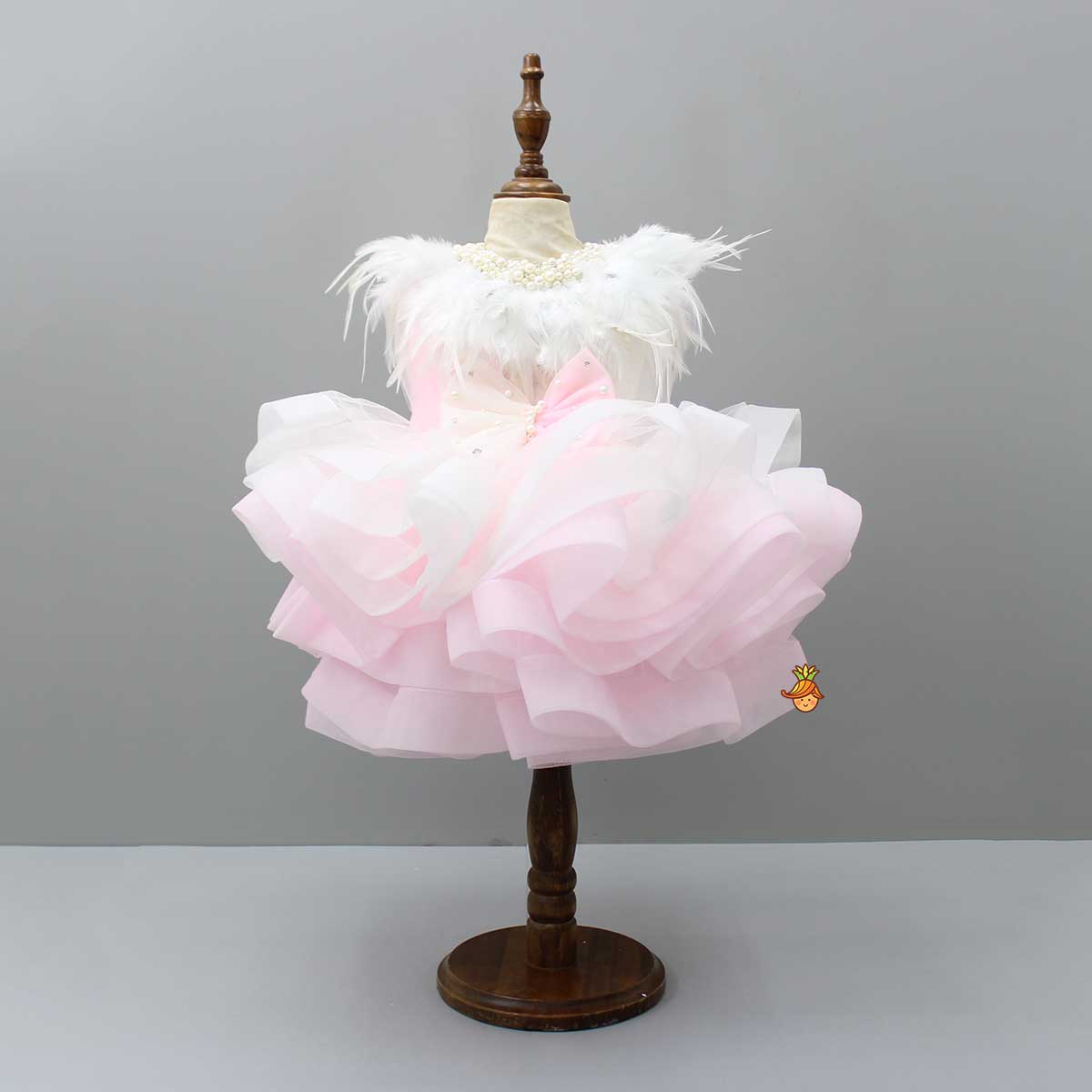 Dual-Colour Princess Net Flared Dress
