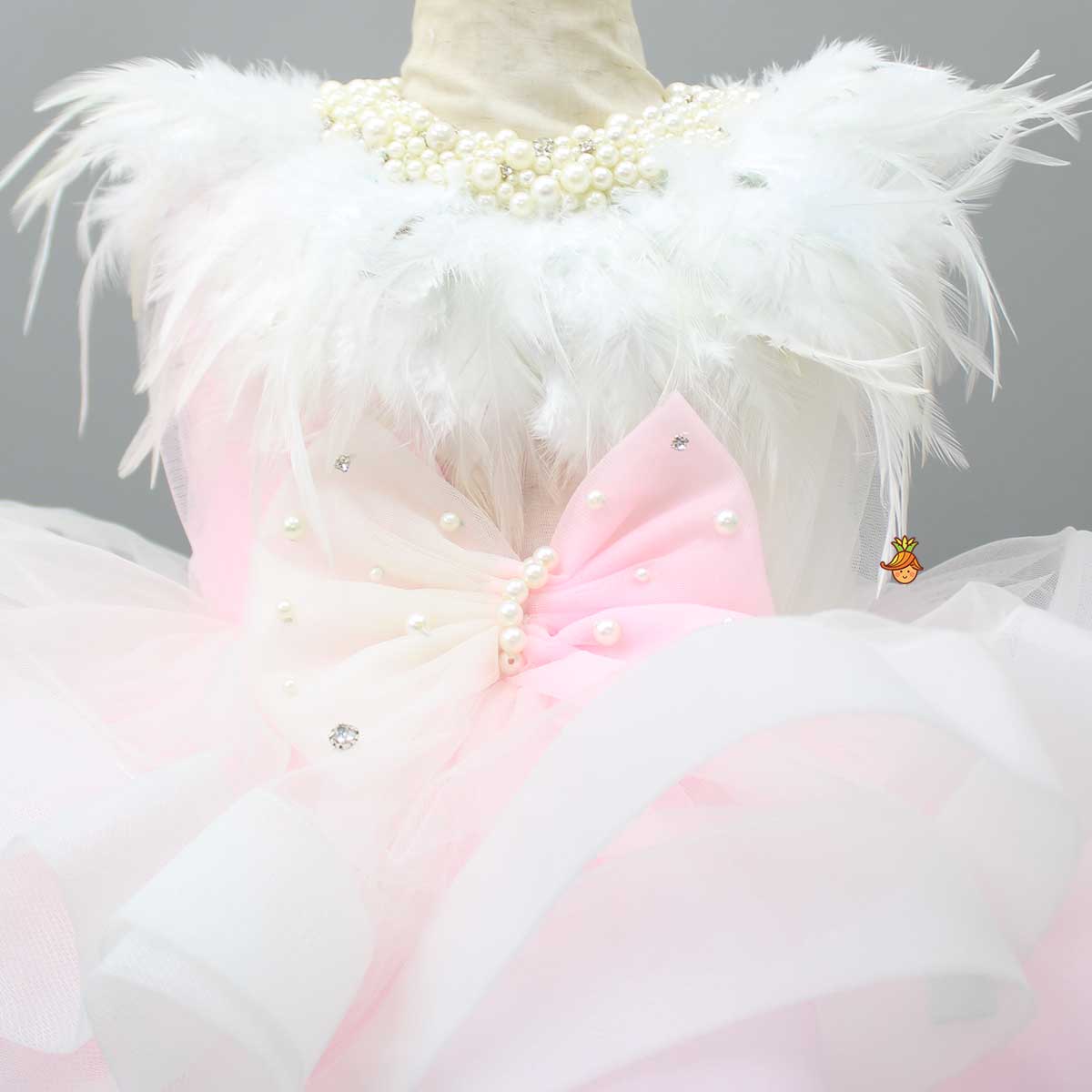 Dual-Colour Princess Net Flared Dress