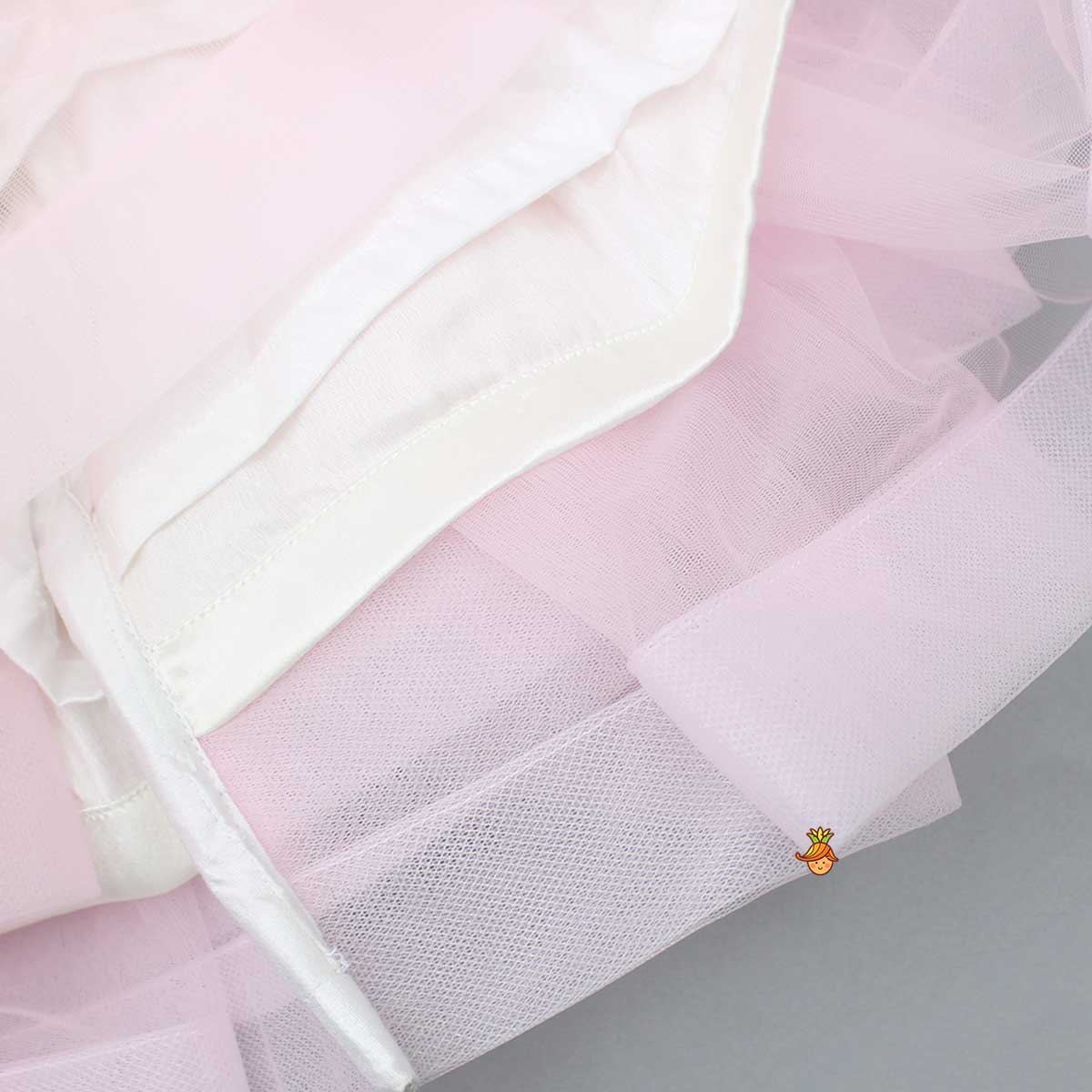 Dual-Colour Princess Net Flared Dress