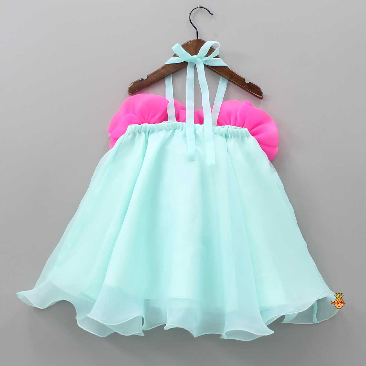 Dual Tone Halter Neck Dress