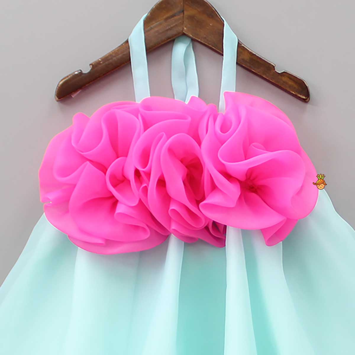Dual Tone Halter Neck Dress