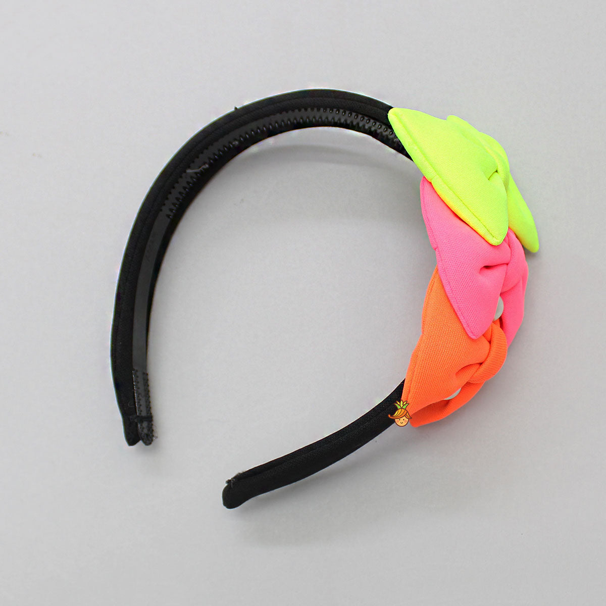 Multicolour Bow Scuba Dress With Matching Hairband