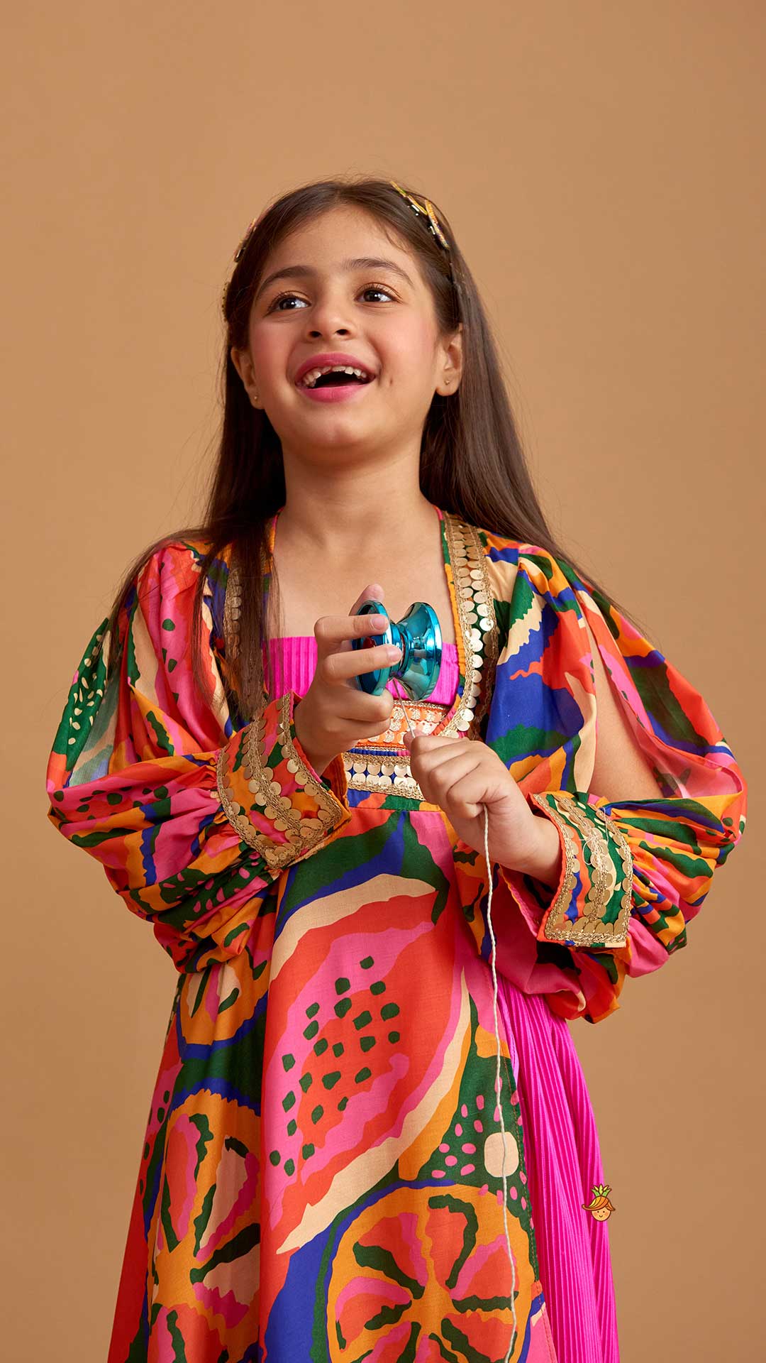 Pink Top With Side Slits Kurti And Patiala