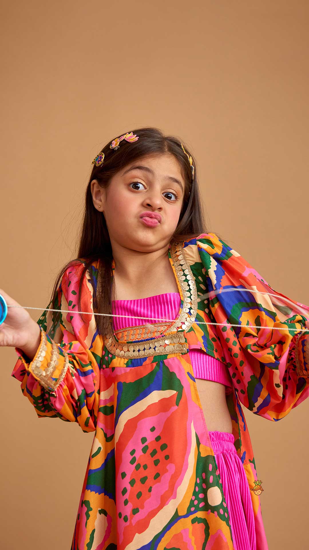 Pink Top With Side Slits Kurti And Patiala