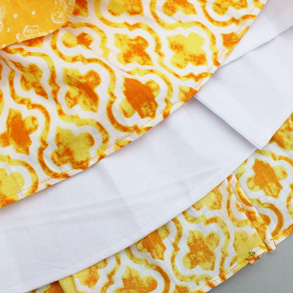 Faux Mirror Work Ruffle Kurti