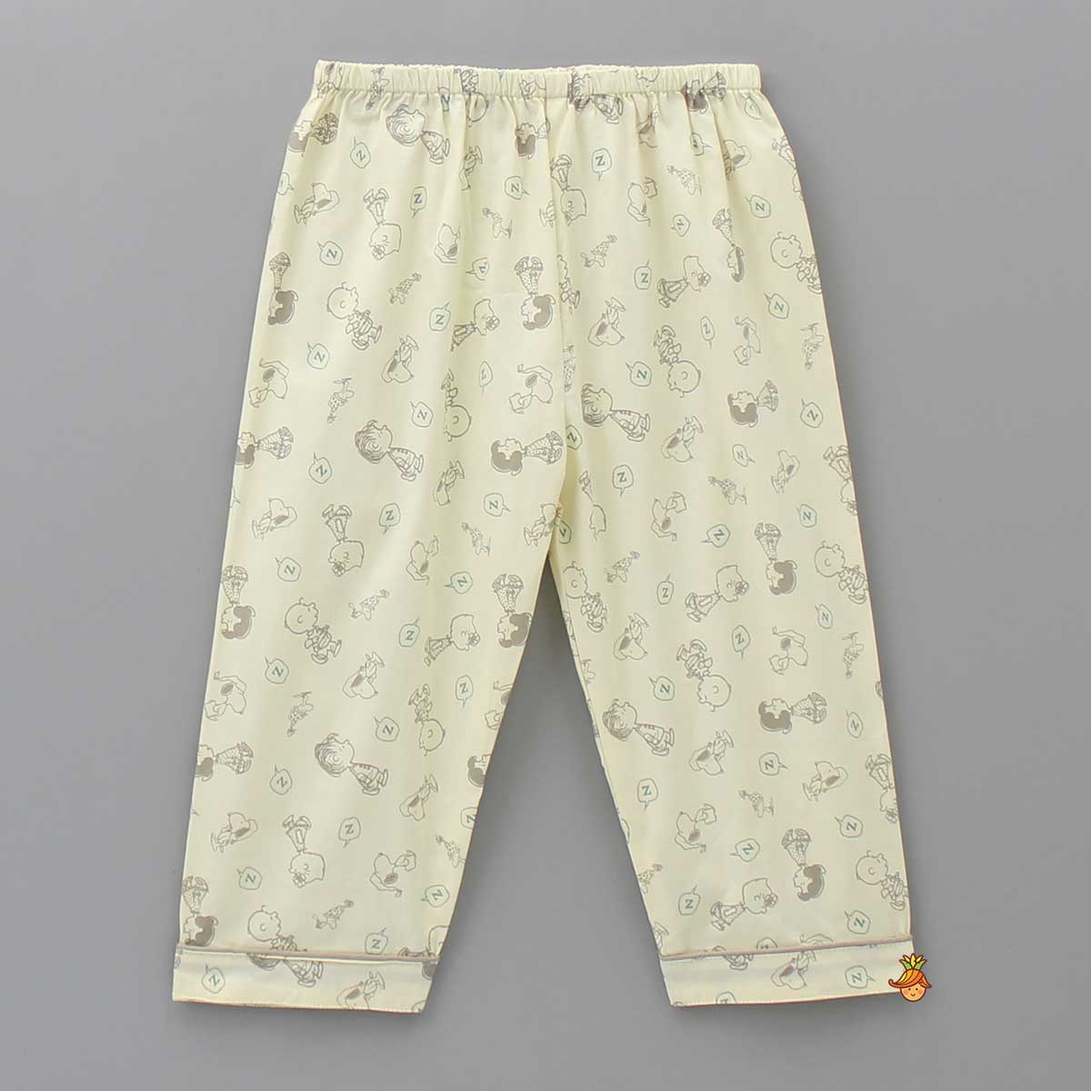 Human Printed Yellow Sleepwear