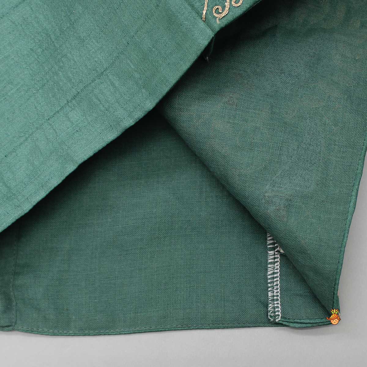 Green Top With Bird Embroidery And Lehenga