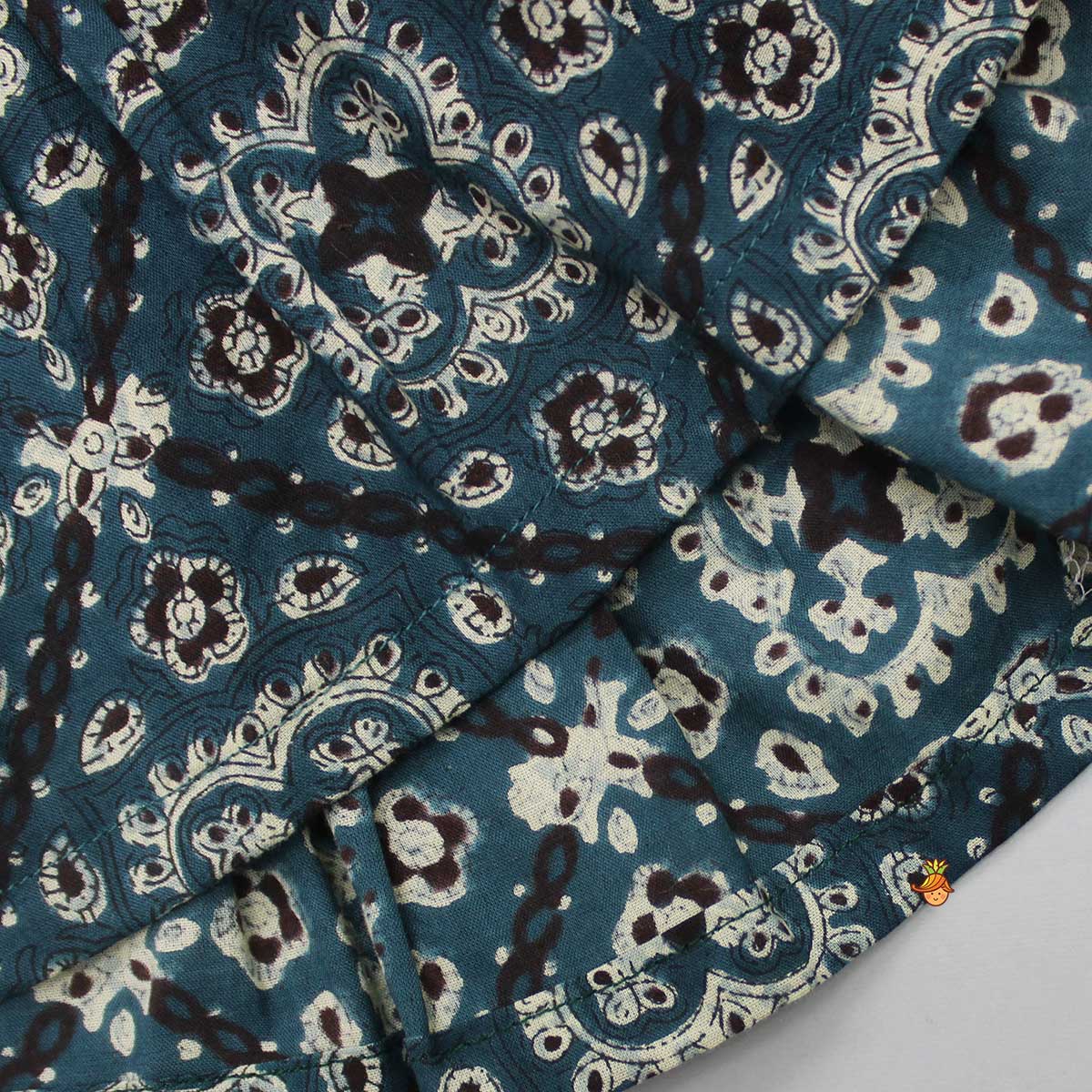 Printed Top And Flared Off White Palazzo