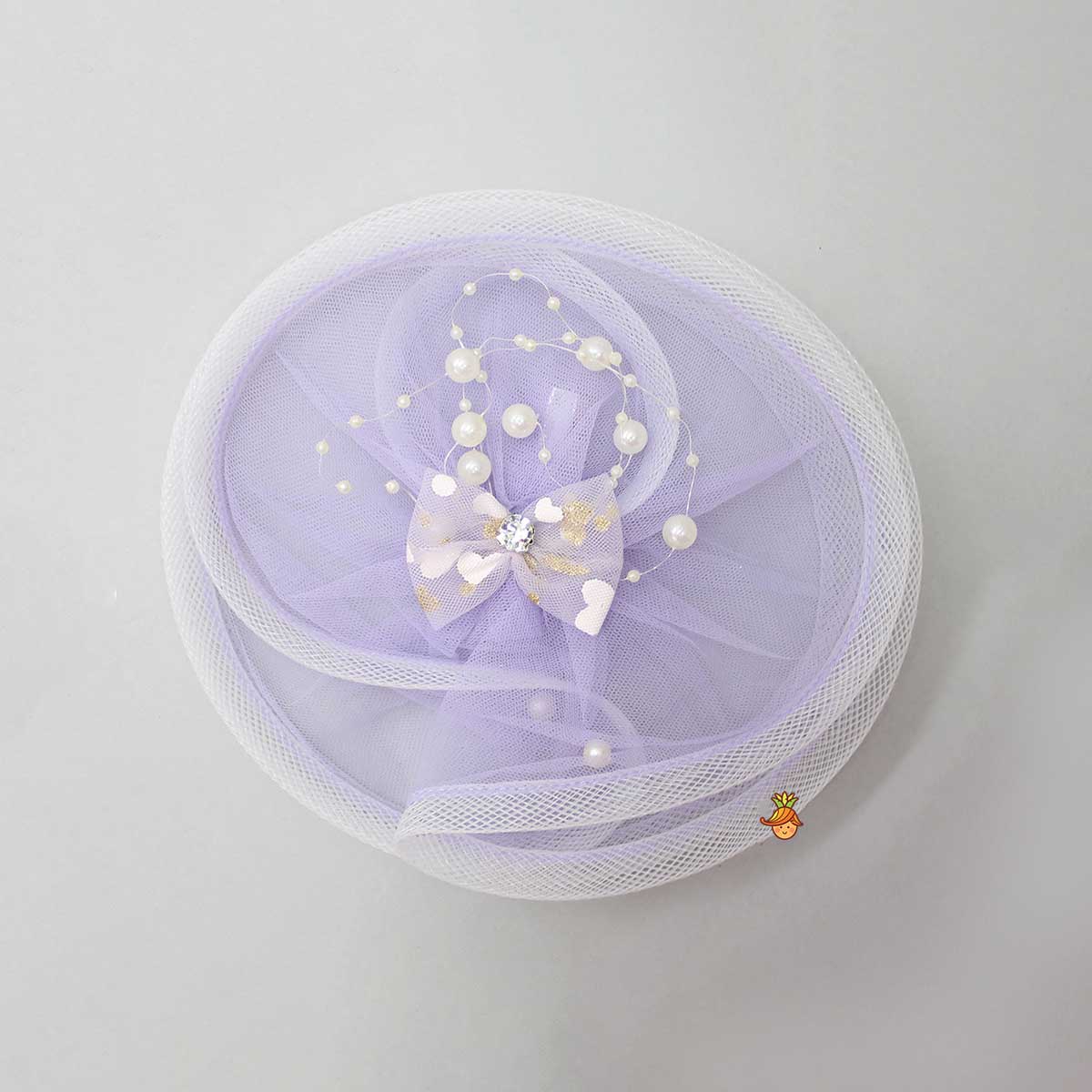 lavender flower hair accessories Bowie Twisted Lavender Pearl String Hair Clip