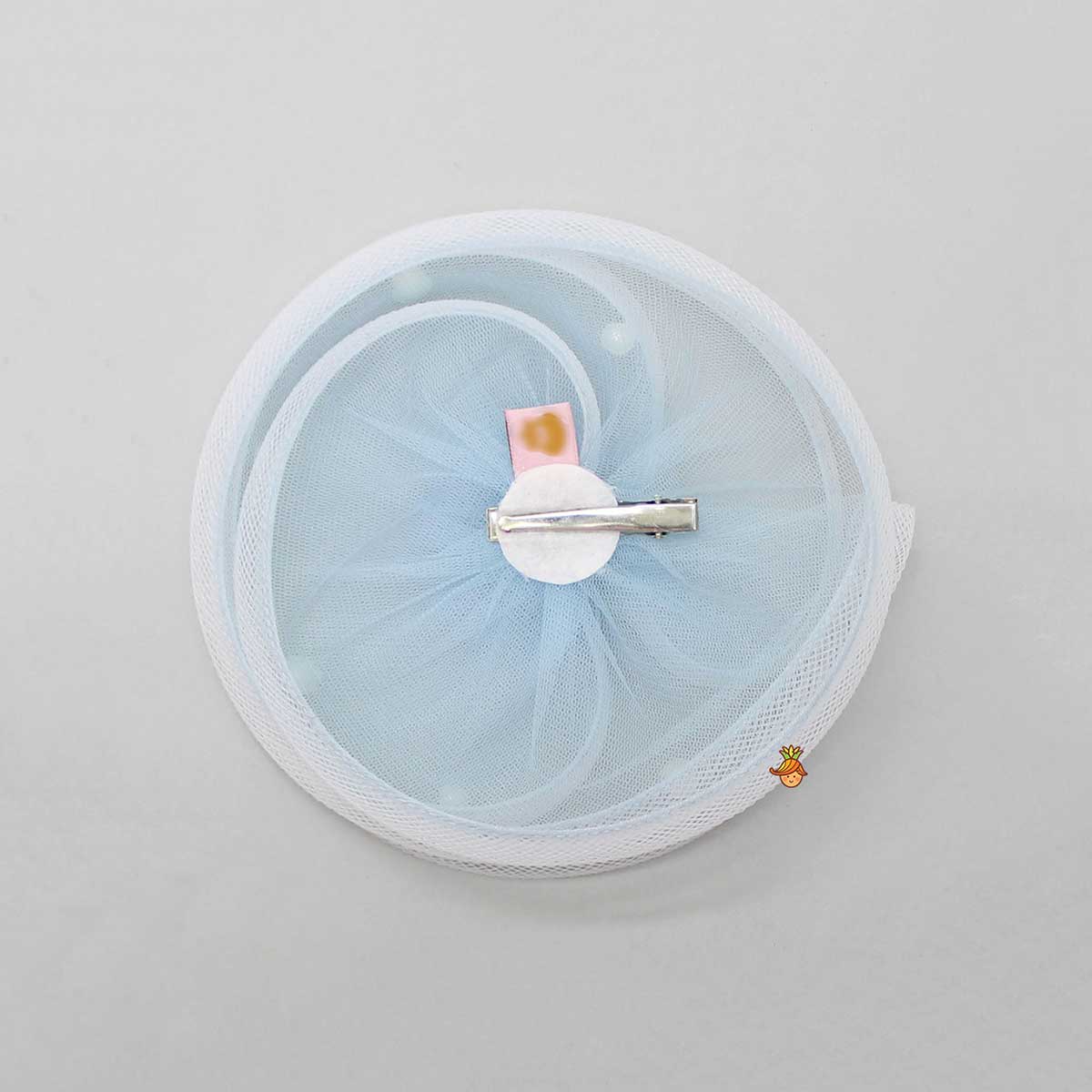 Butterfly Embellished Twisted Powder Blue Hair Clip
