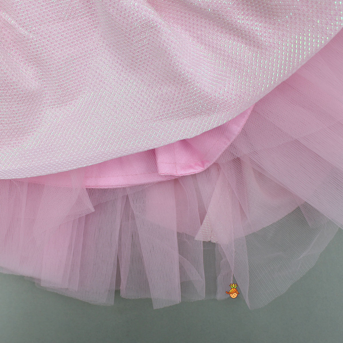 Flower Adorned One Shoulder Dress With Matching Hairband