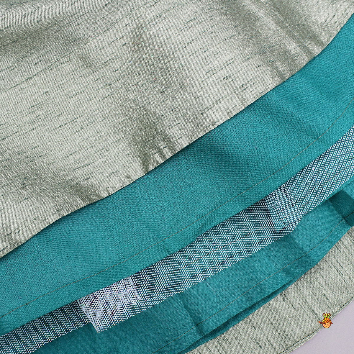 Embroidered Velvet Green Top And Lehenga