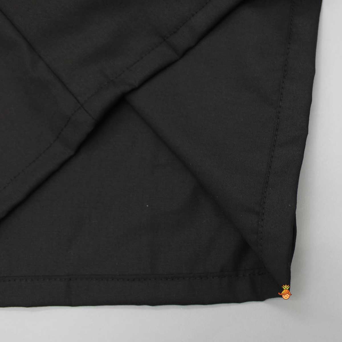 Jungle Theme Embroidered Black Shirt
