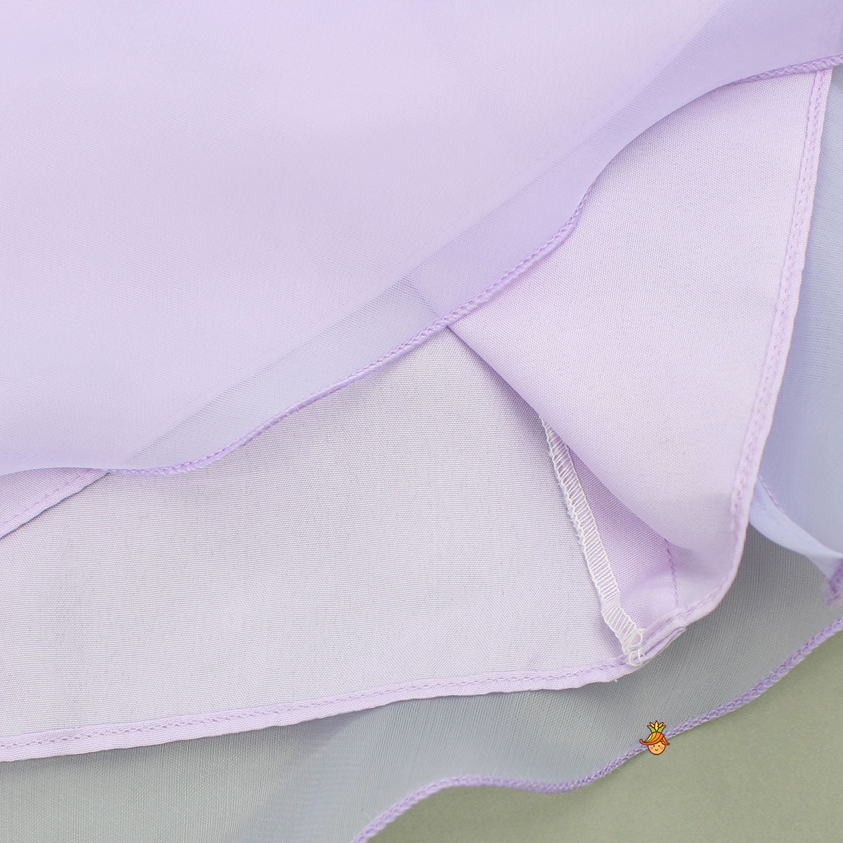 Puff Sleeves Organza Lavender Dress