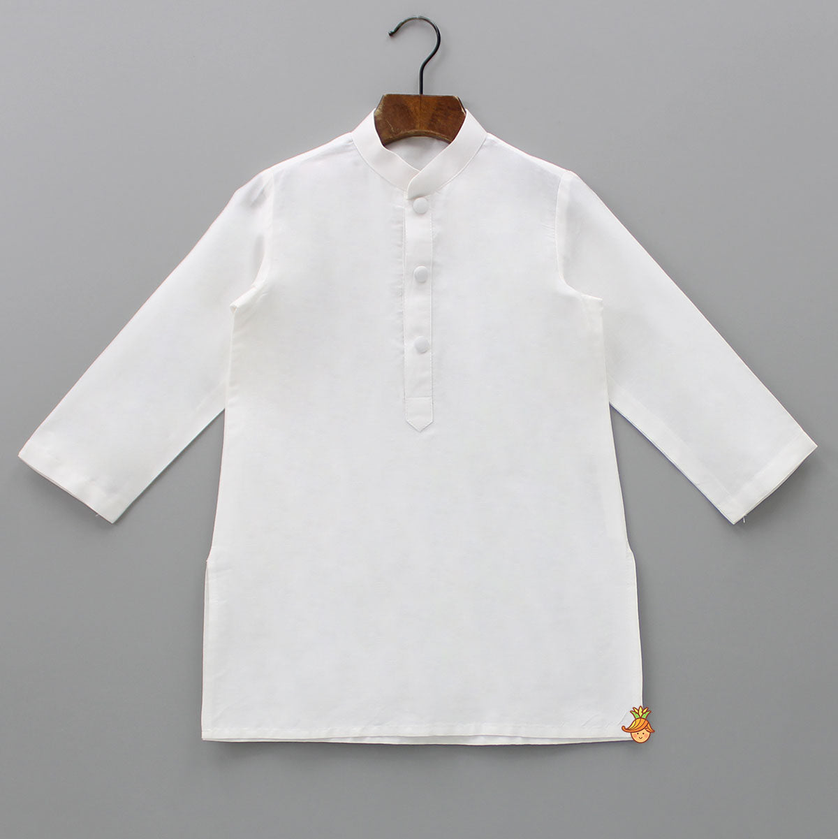 Plain Kurta And Thread Embroidered Jacket With Pyjama