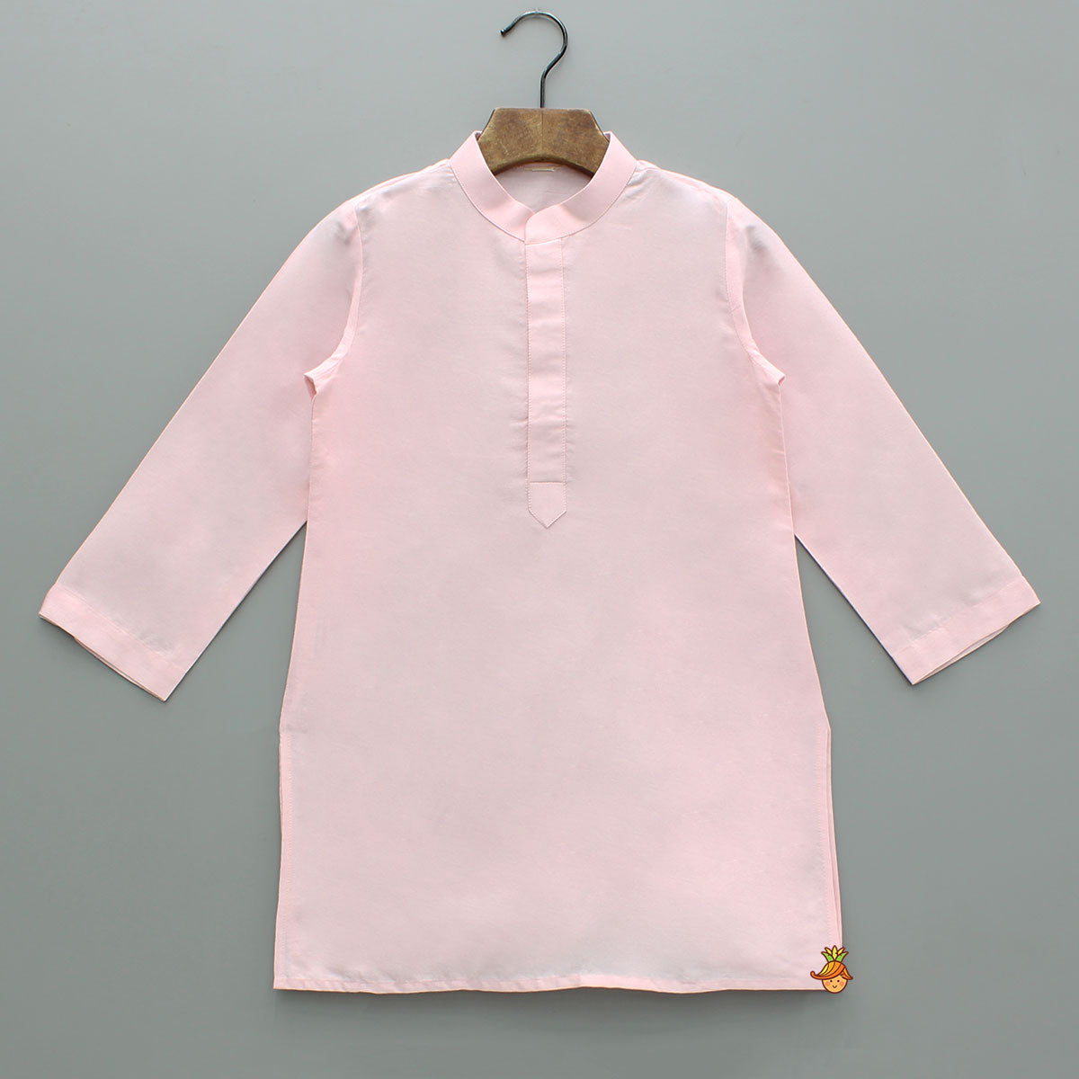 Pink Kurta With Hand Embroidered Floral Printed Jacket And Pyjama