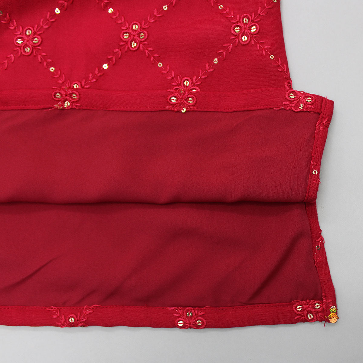 Sequin Thread Embroidered Kurta And Pyjama