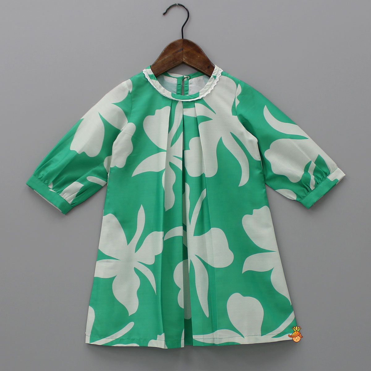 Green Printed Kurti With Pant