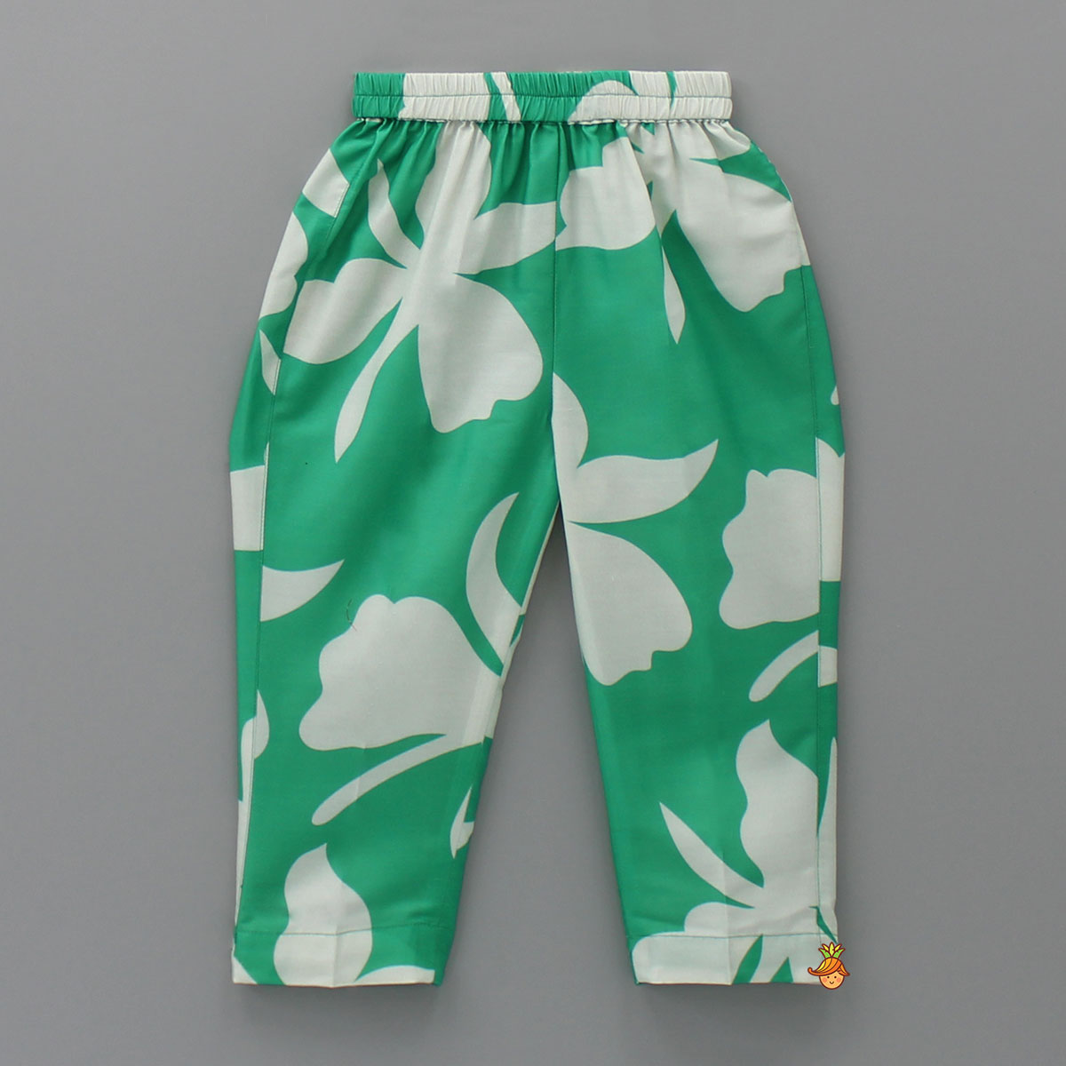 Green Printed Kurti With Pant