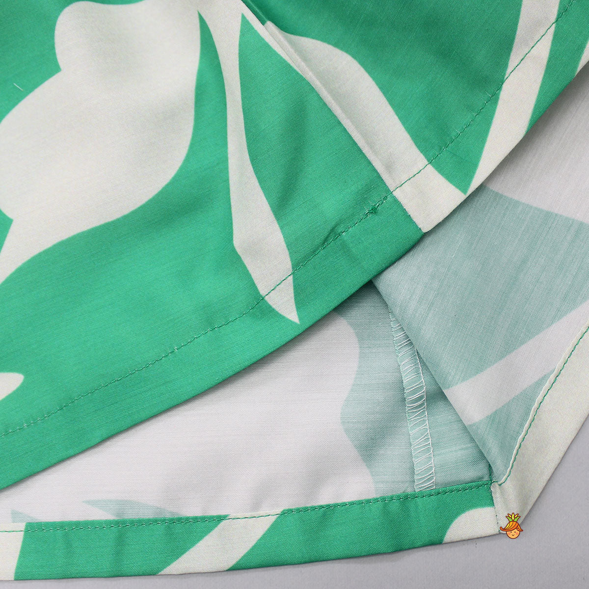 Green Printed Kurti With Pant