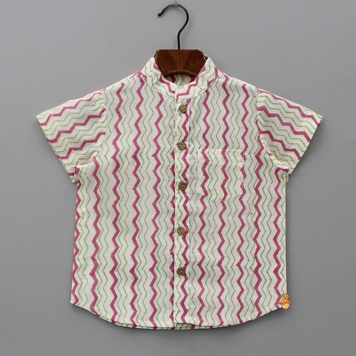 Chevron Printed Multicolour Shirt