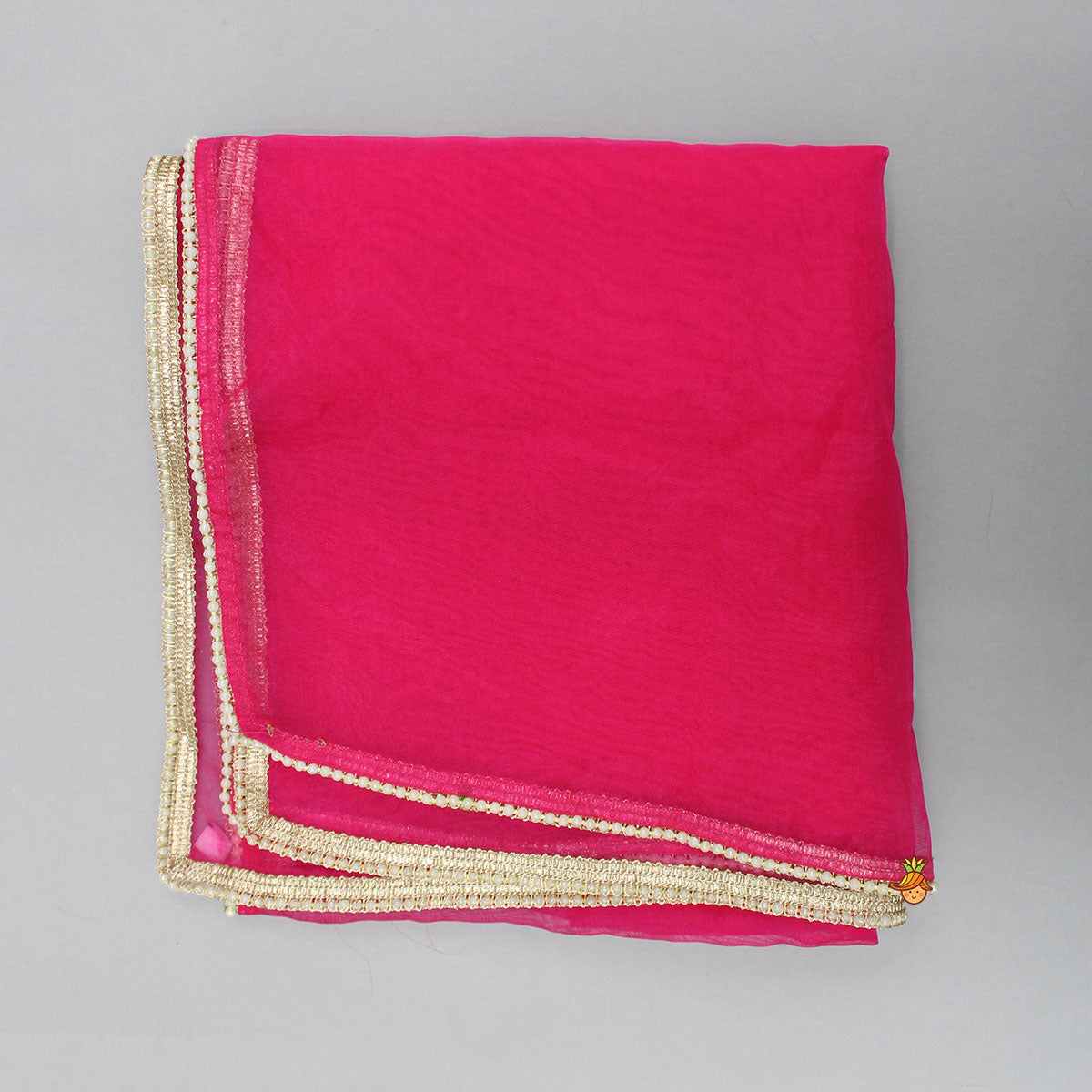 Sequin Embroidered Pink Top And Lehenga With Matching Net Dupatta