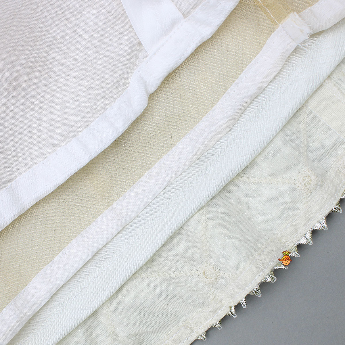 Leheriya Printed Top And Faux Mirror Work Lehenga With Matching Dupatta