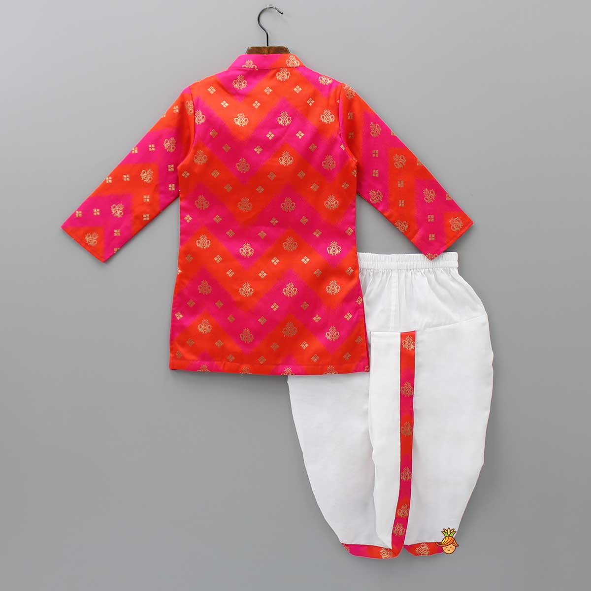 Embroidered Dual Tone Kurta And Dhoti